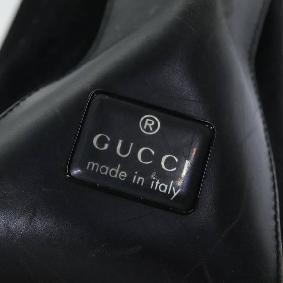 GUCCI Shoulder Bag Suede Black 001 3770 Auth 76389 - Picture 14 of 16